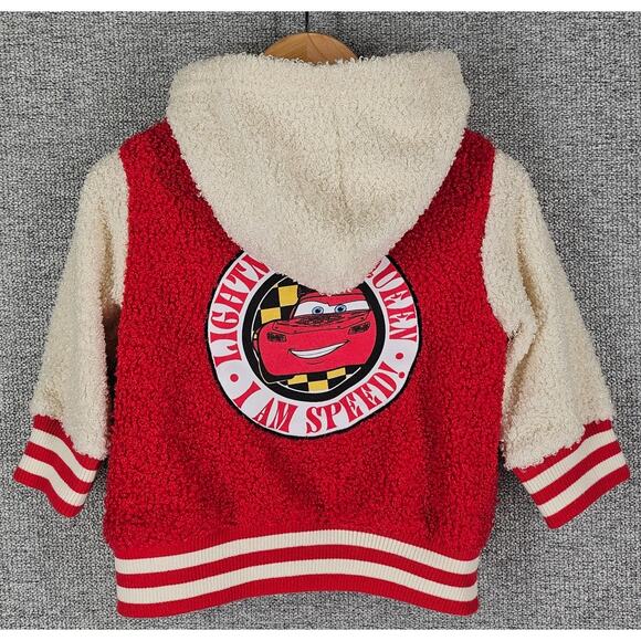 DISNEY PIXAR HYBRID APPAREL LIGHNING MCQUEEN BUTTON-UP HOODIE SWEATER SIZE 12M - Picture 4 of 10